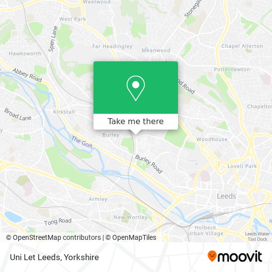 Uni Let Leeds map