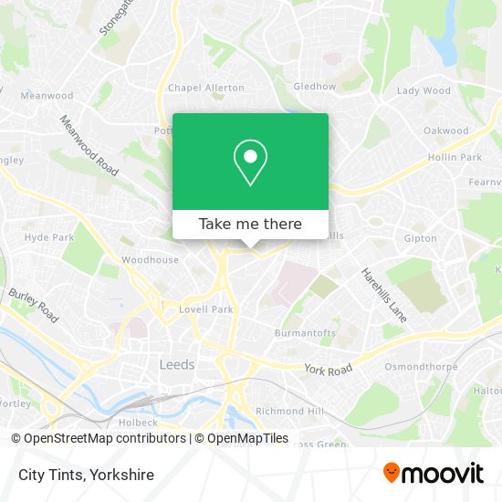 City Tints map