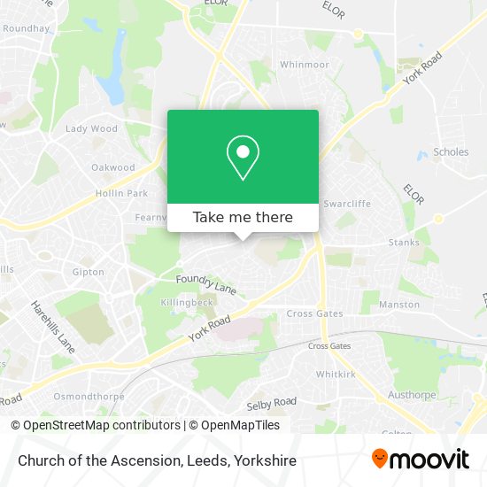 Church of the Ascension, Leeds map