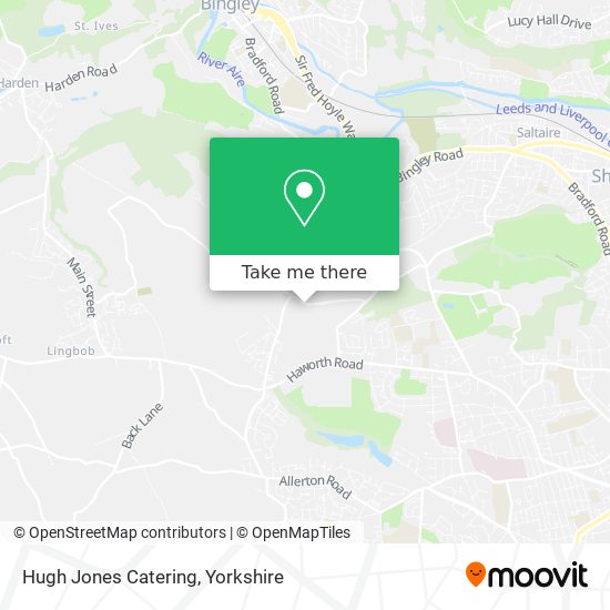 Hugh Jones Catering map