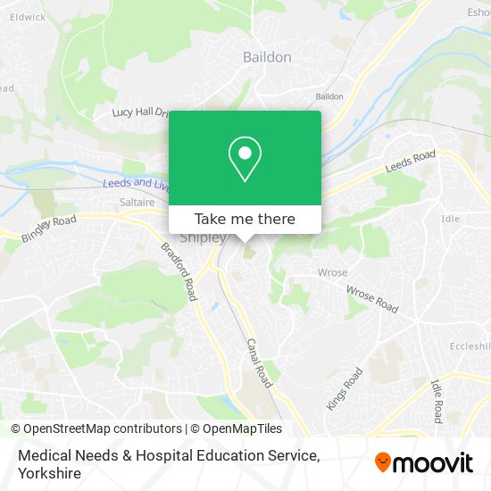 Medical Needs & Hospital Education Service map