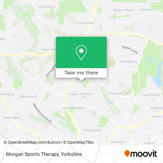 Morgan Sports Therapy map