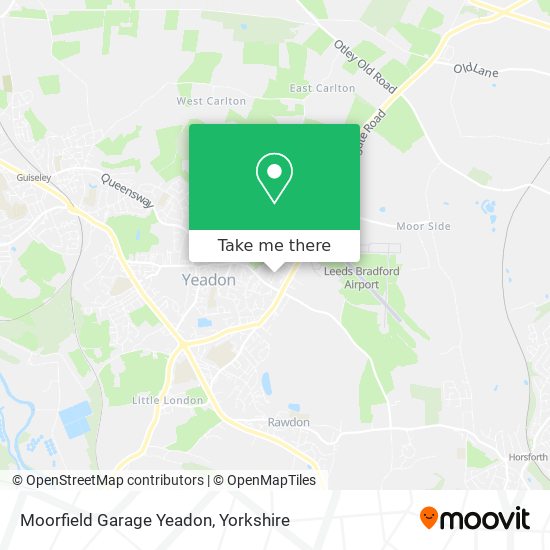 Moorfield Garage Yeadon map