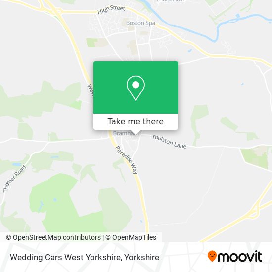 Wedding Cars West Yorkshire map