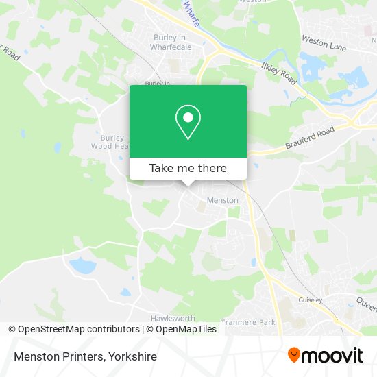 Menston Printers map