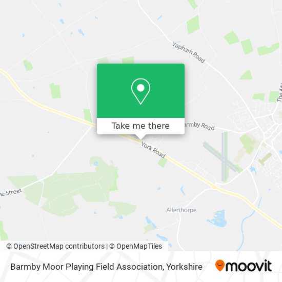 Barmby Moor Playing Field Association map