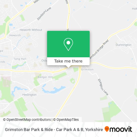 Grimston Bar Park & Ride - Car Park A & B map