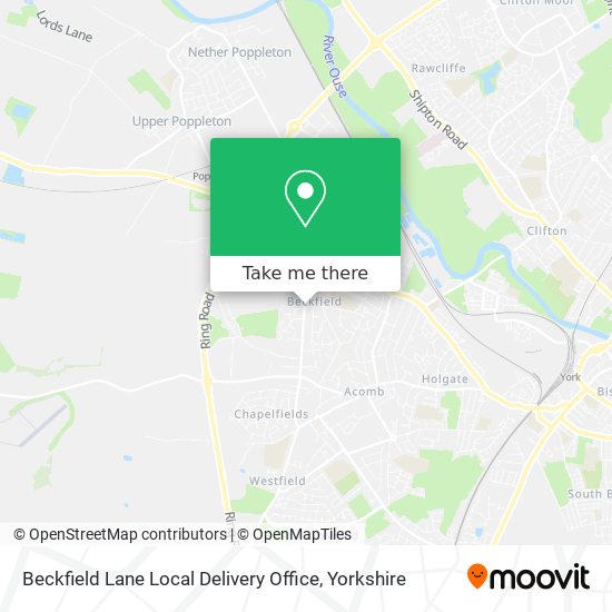 Beckfield Lane Local Delivery Office map