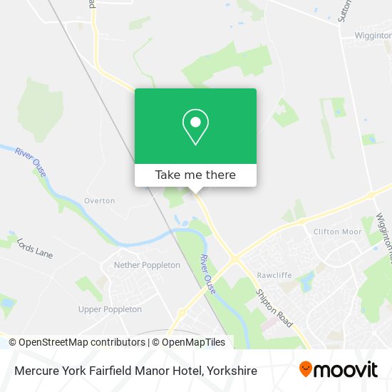 Mercure York Fairfield Manor Hotel map