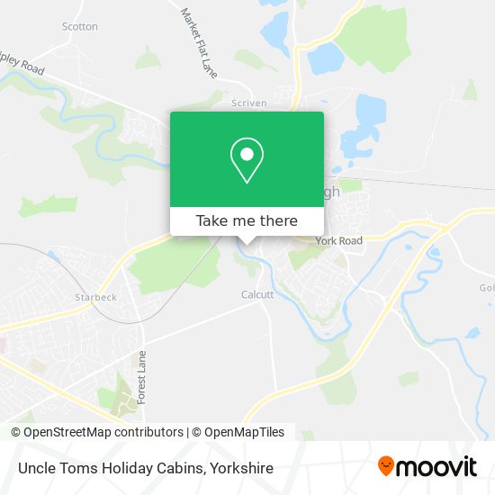 Uncle Toms Holiday Cabins map