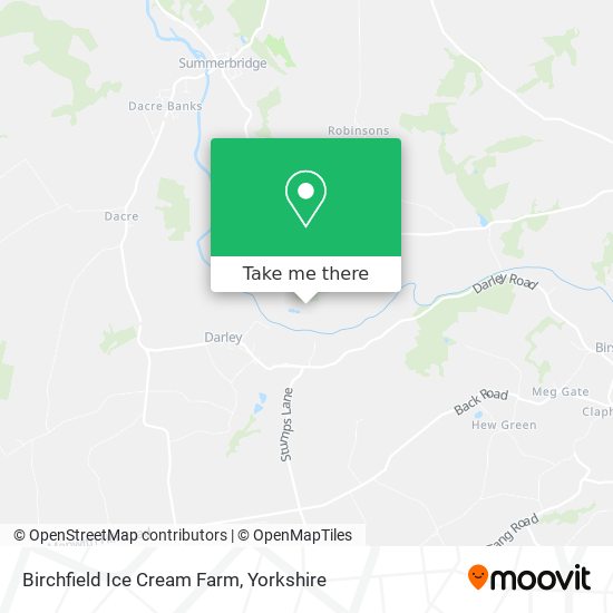 Birchfield Ice Cream Farm map