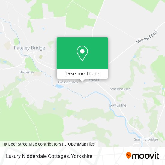 Luxury Nidderdale Cottages map