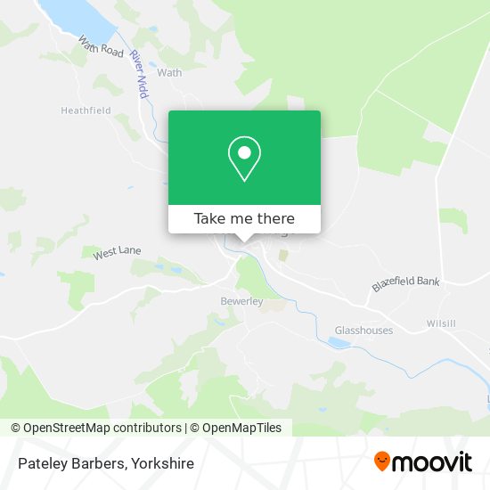 Pateley Barbers map