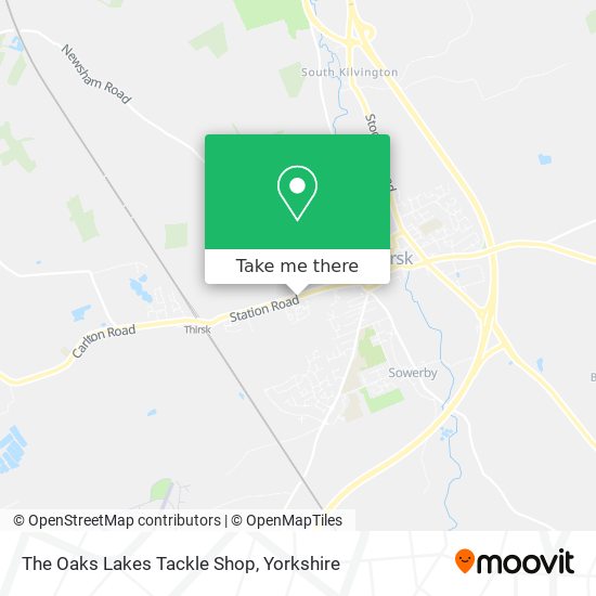 The Oaks Lakes Tackle Shop map