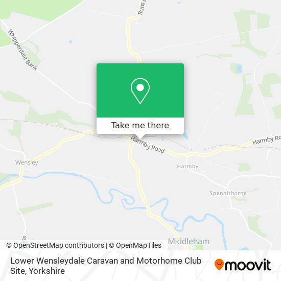 Lower Wensleydale Caravan and Motorhome Club Site map