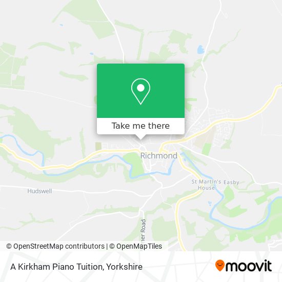 A Kirkham Piano Tuition map
