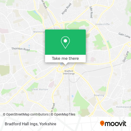 Bradford Hall Ings map
