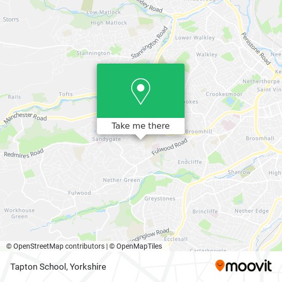 Tapton School map