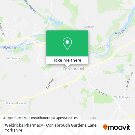 Weldricks Pharmacy - Conisbrough Gardens Lane map