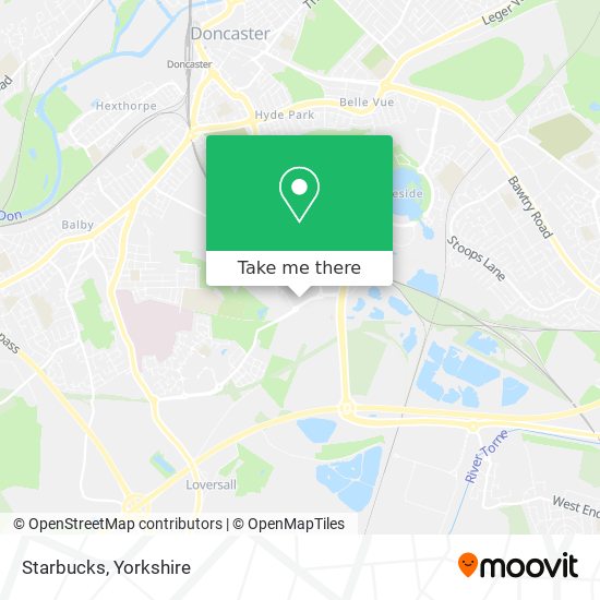 How to get to Starbucks in Doncaster by Bus or Train?