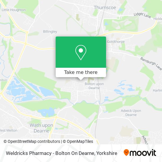 Weldricks Pharmacy - Bolton On Dearne map