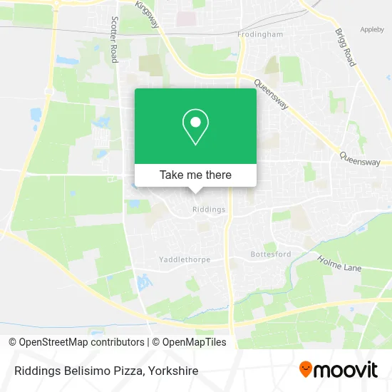 Riddings Belisimo Pizza map