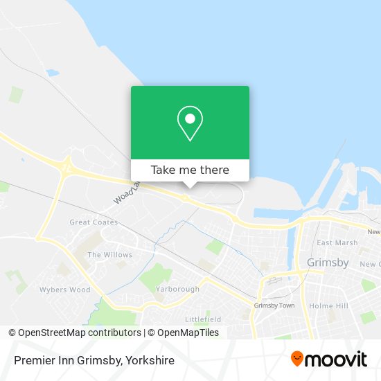 Premier Inn Grimsby map