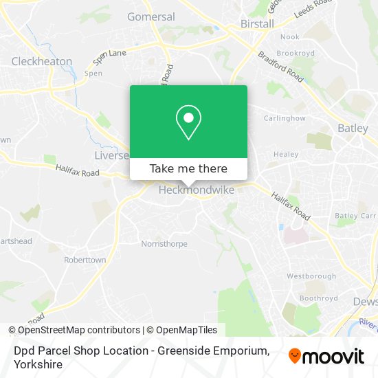 Dpd Parcel Shop Location - Greenside Emporium map