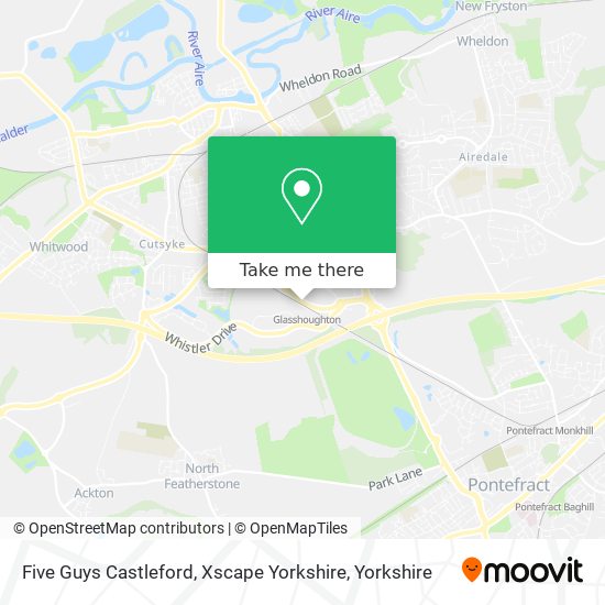 Five Guys Castleford, Xscape Yorkshire map