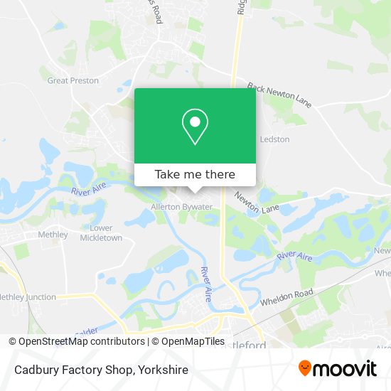 Cadbury Factory Shop map