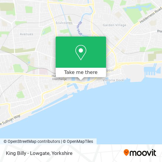 King Billy - Lowgate map