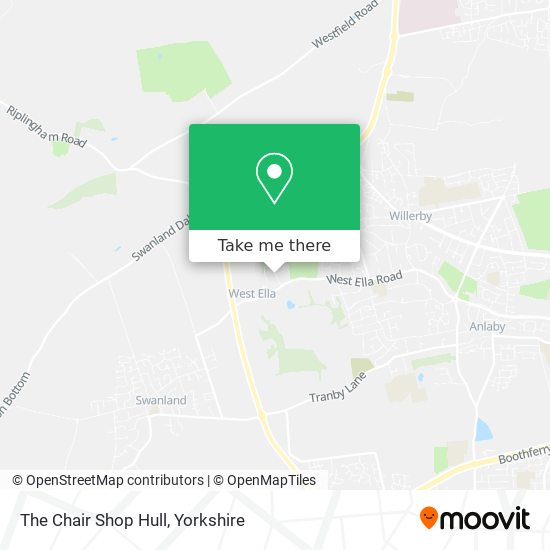 The Chair Shop Hull map