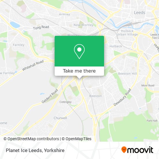 Planet Ice Leeds map