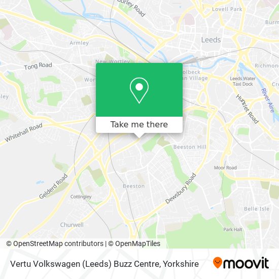 Vertu Volkswagen (Leeds) Buzz Centre map