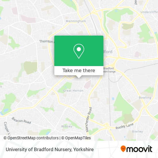 University of Bradford Nursery map