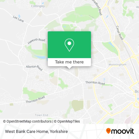 West Bank Care Home map