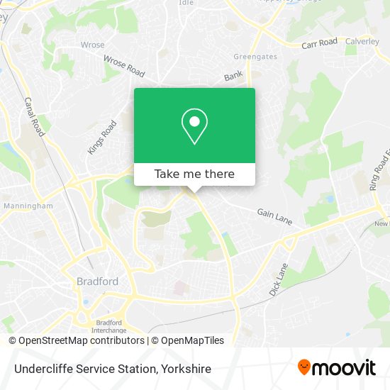 Undercliffe Service Station map