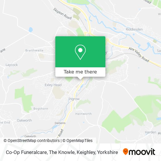 Co-Op Funeralcare, The Knowle, Keighley map