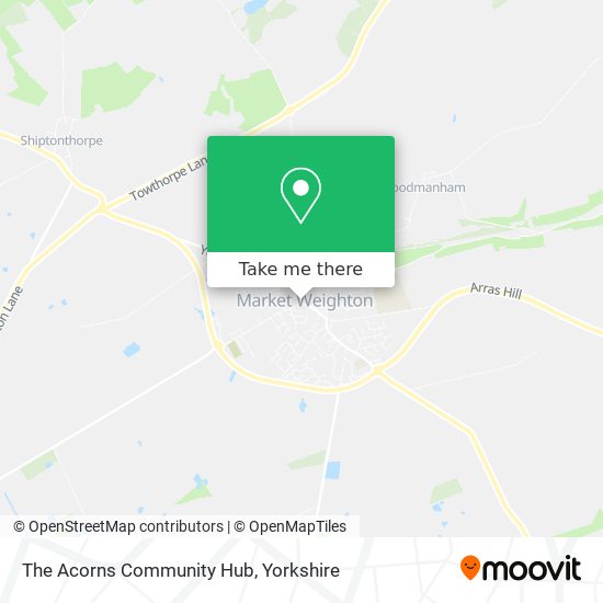 The Acorns Community Hub map