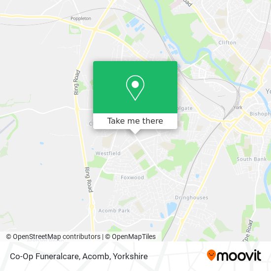 Co-Op Funeralcare, Acomb map