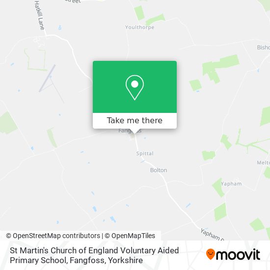 St Martin's Church of England Voluntary Aided Primary School, Fangfoss map