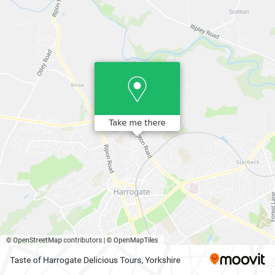 Taste of Harrogate Delicious Tours map