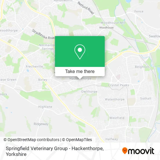 Springfield Veterinary Group - Hackenthorpe map