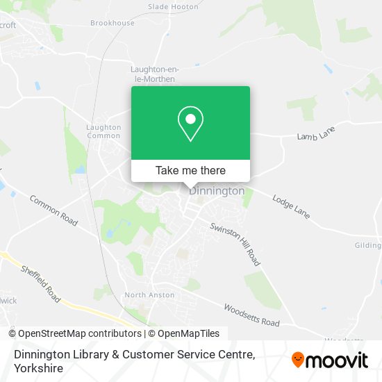 Dinnington Library & Customer Service Centre map