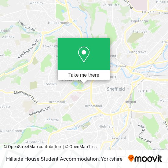 Hillside House Student Accommodation map