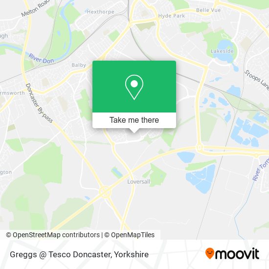 Greggs @ Tesco Doncaster map