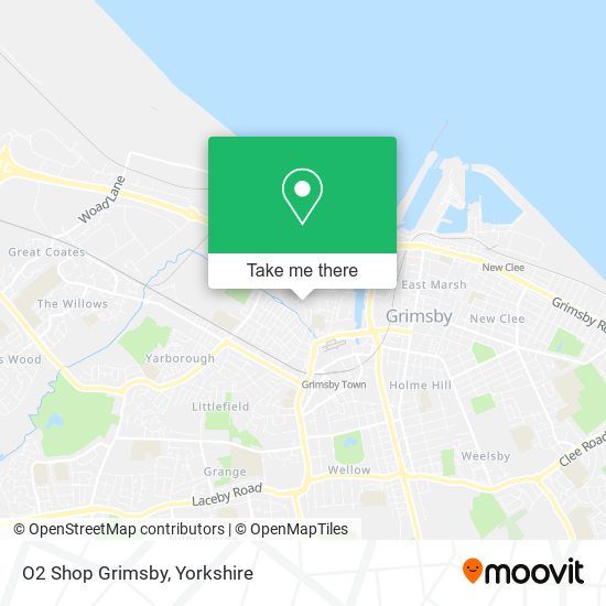 O2 Shop Grimsby map