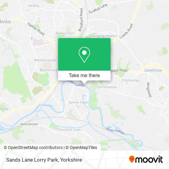 Sands Lane Lorry Park map