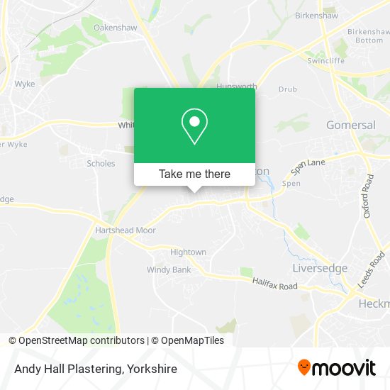 Andy Hall Plastering map