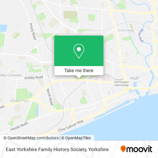 East Yorkshire Family History Society map